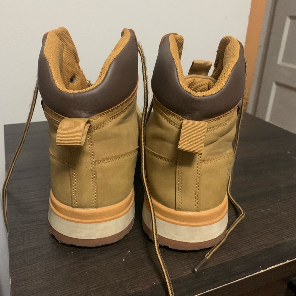 Men's Tan and Brown Boots x tan vest for men.